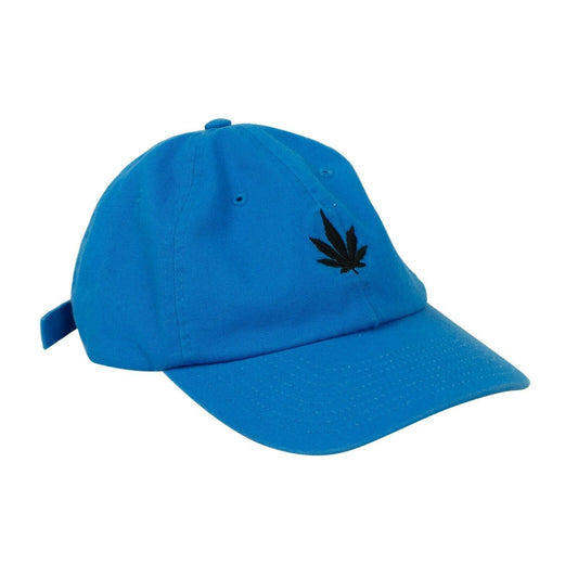 Weed Leaf Soft Baseball Cap - Blue