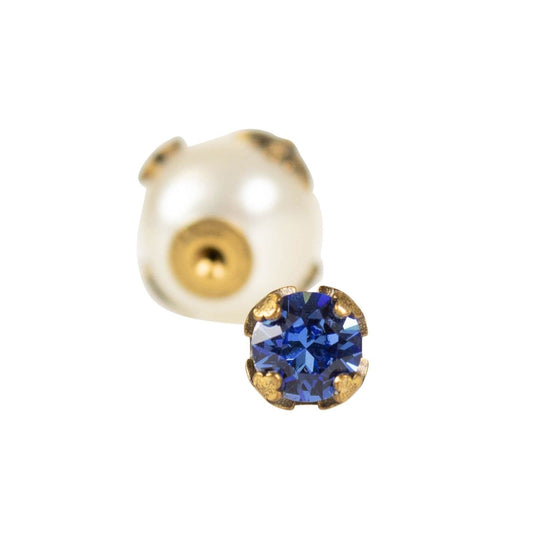 White Antique Gold Blue Mini Stars Strass Tribales Earrings
