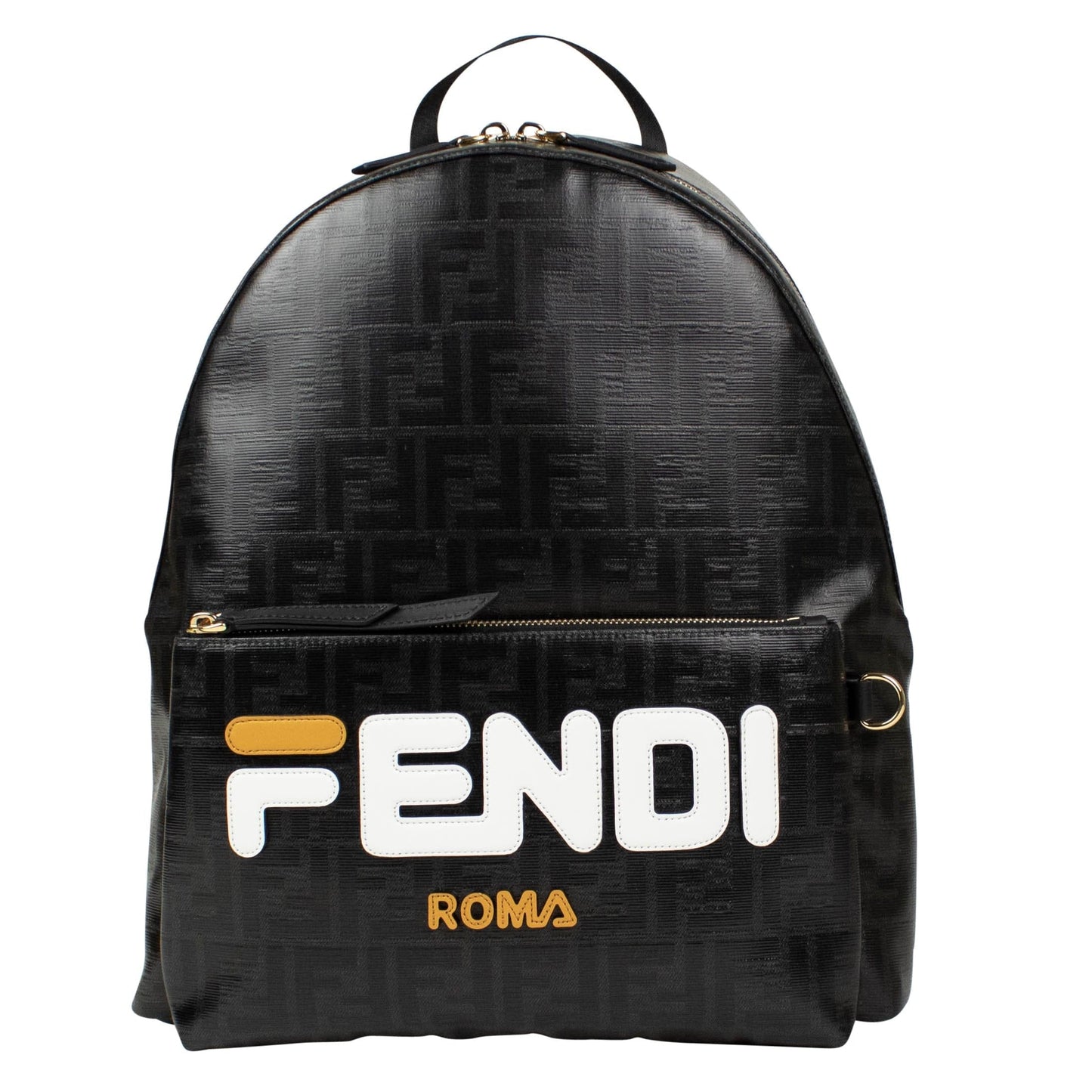 Fendi Mania Coated Canvas Backpack - Gray