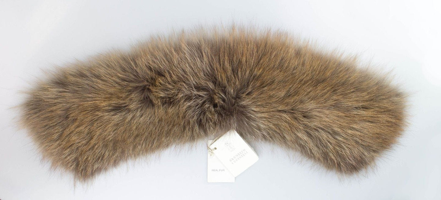 Brunello Cucinelli Women's Brown 100% Fox Fur Neck Collar  $1680