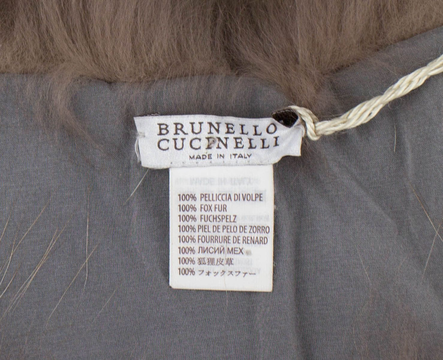 Brunello Cucinelli Women's Brown 100% Fox Fur Neck Collar  $1680