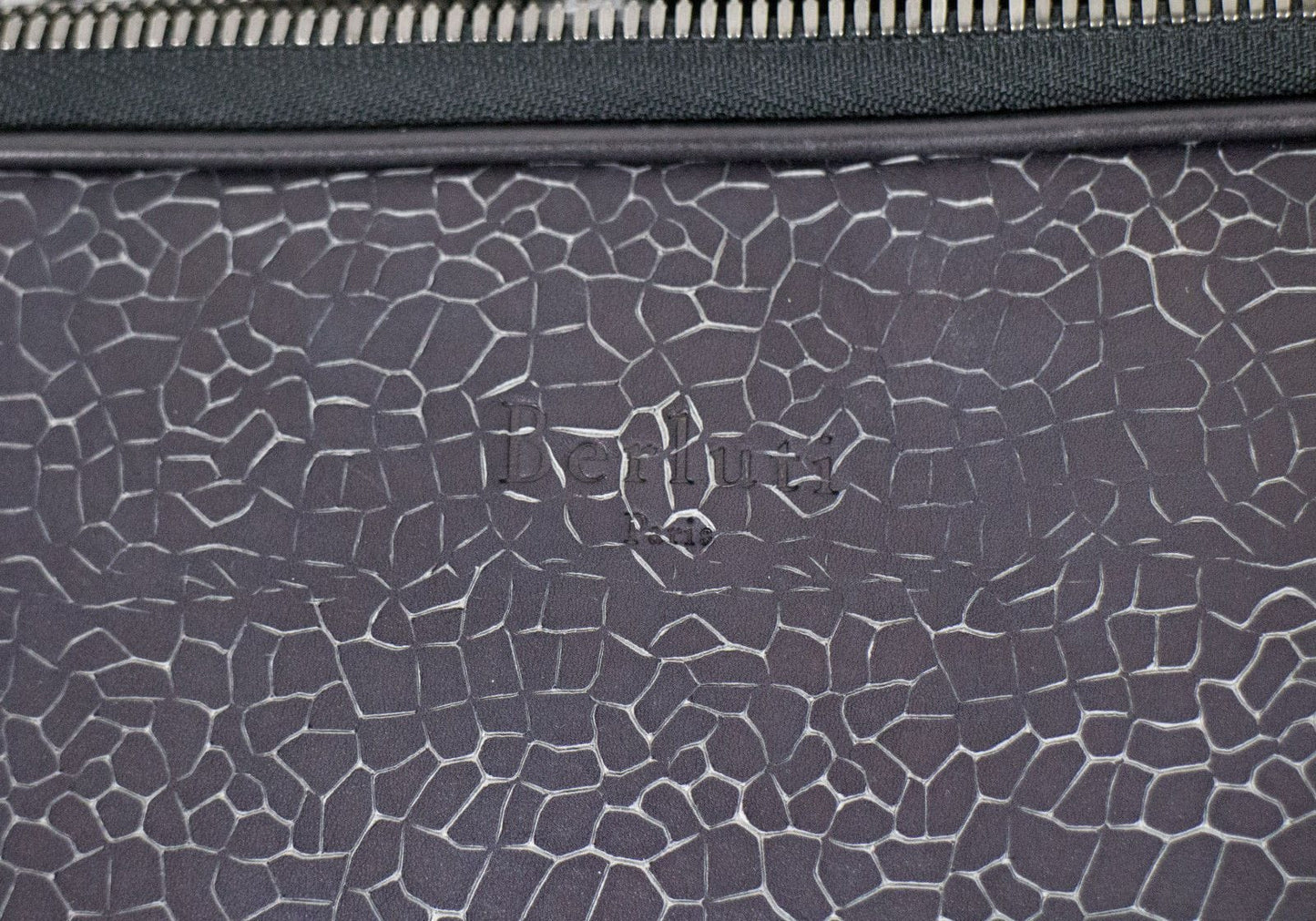 Textured Leather Medium Carry-On Briefcase - Gray