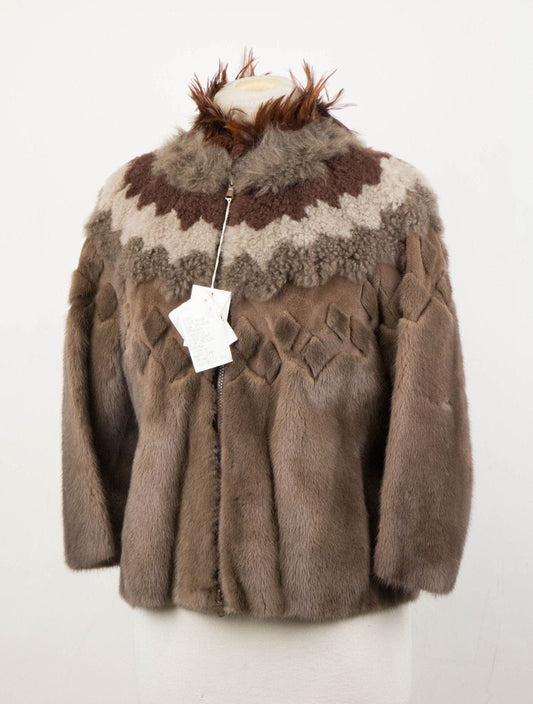 Brunello Cucinelli Mink Fur W/ Detachable Rooster Collar Jacket 8/44 $21525