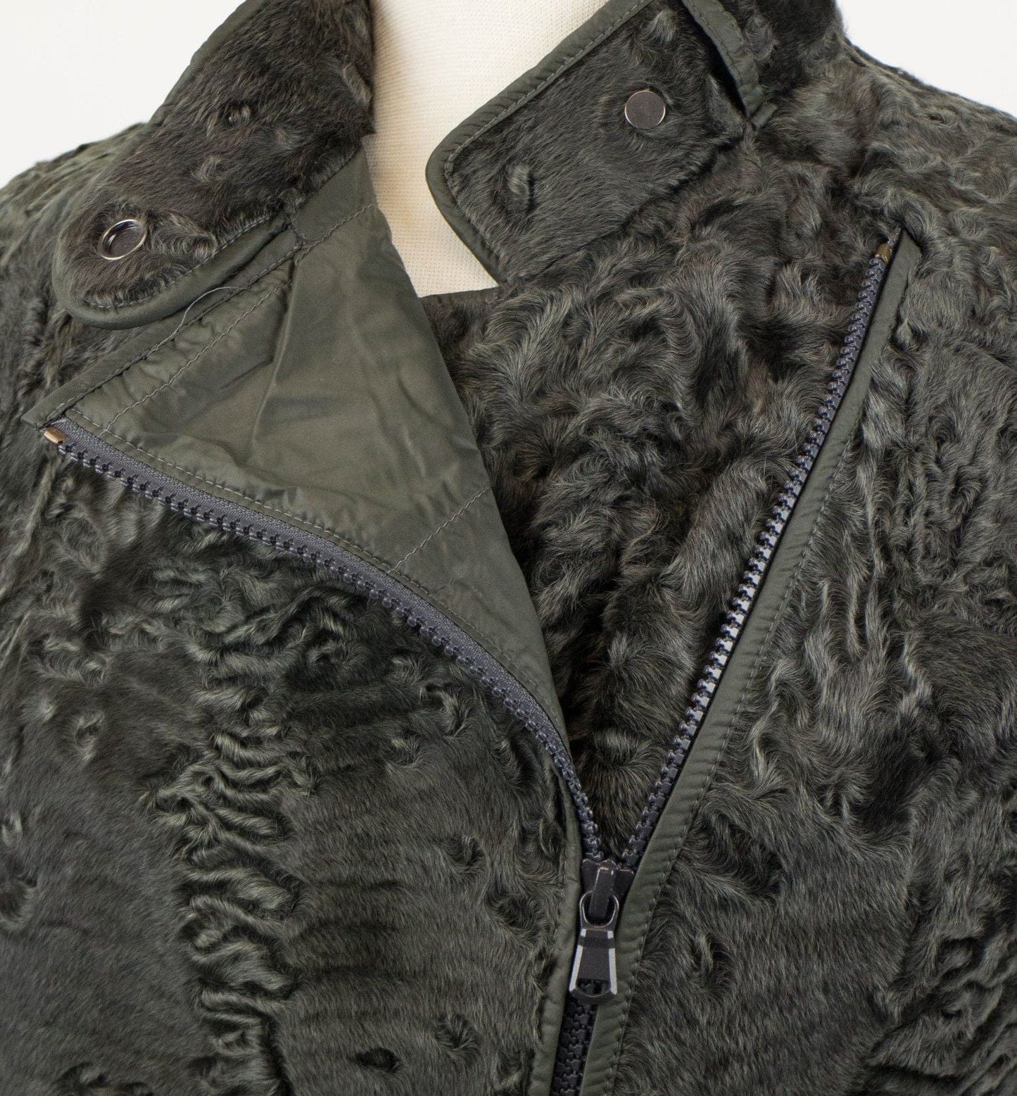 Brunello Cucinelli Women's Green Astrakhan Fur Jacket Vest Size 6/42 $16465