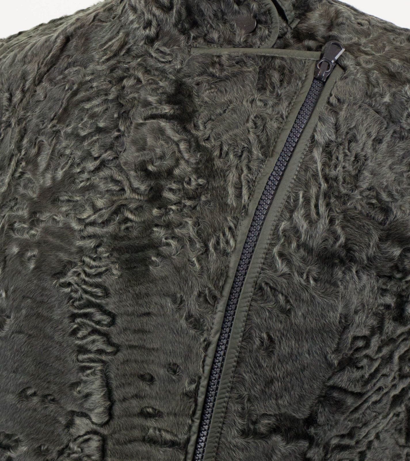 Brunello Cucinelli Women's Green Astrakhan Fur Jacket Vest Size 6/42 $16465