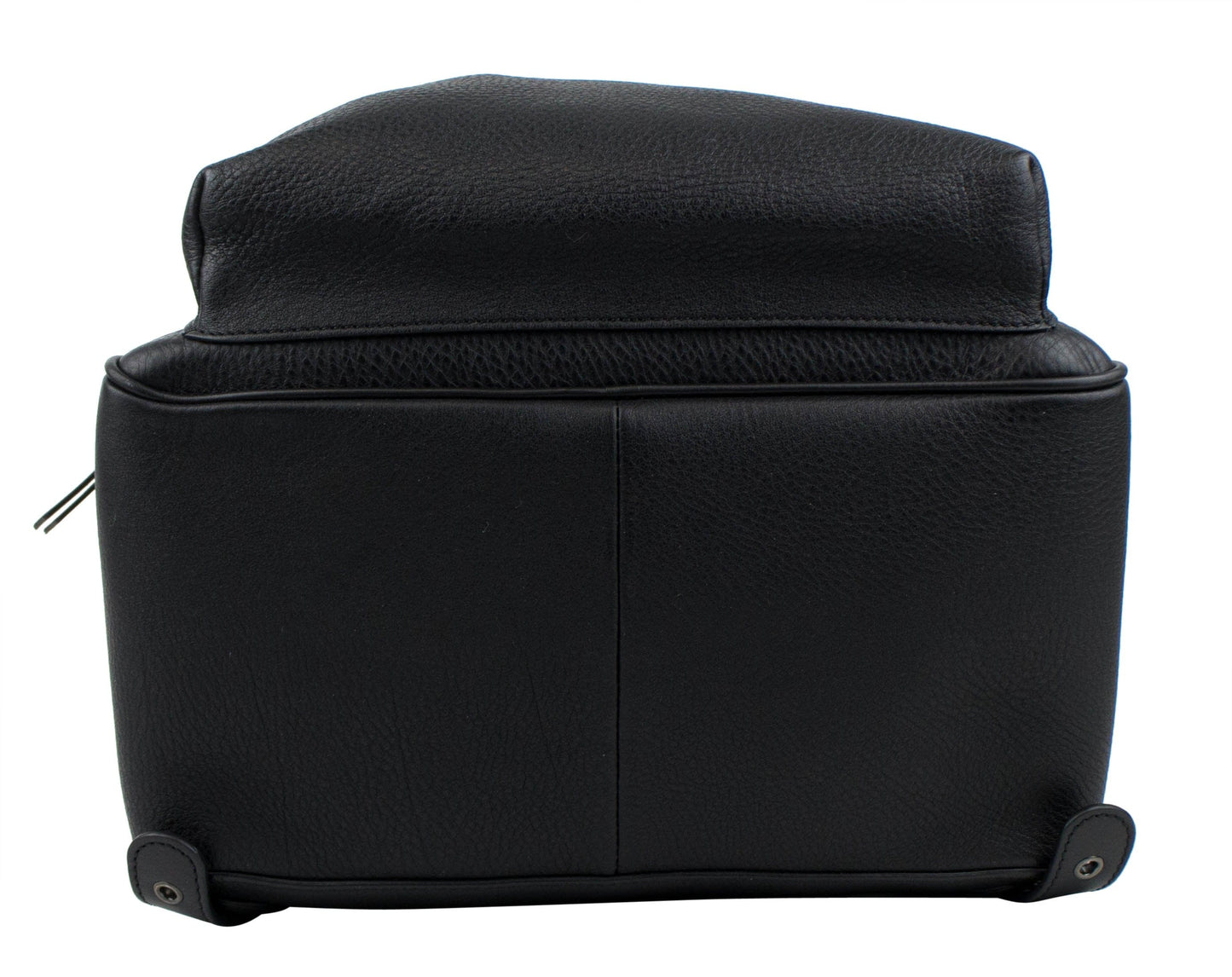 Aliosha Leather & Canvas Backpack Bag - Black