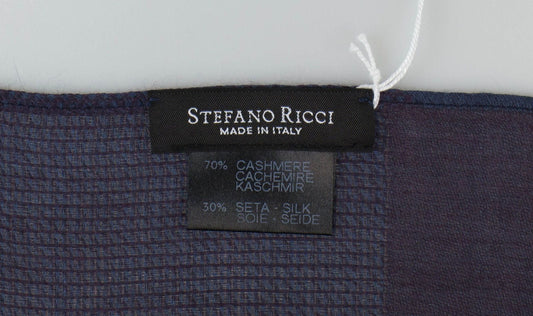Blue/Purple Cashmere-Silk Blend Scarf