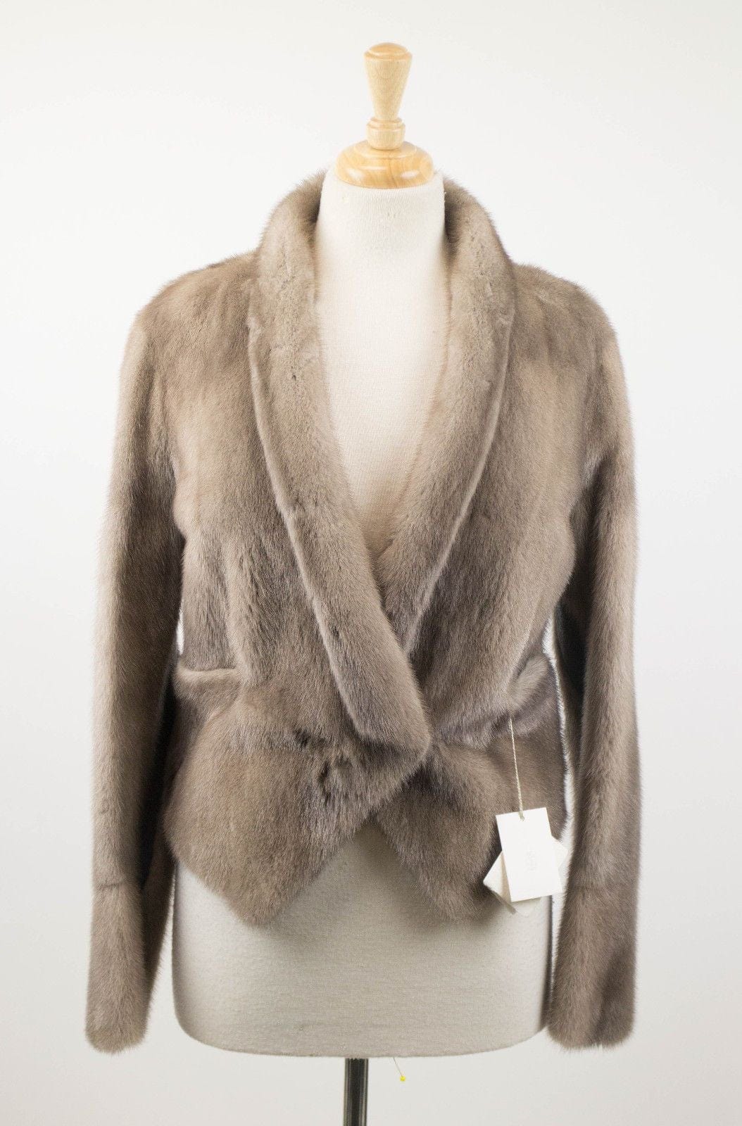 Brunello Cucinelli Woman's Gray Mink Fur Jacket Size 6/42 $24915