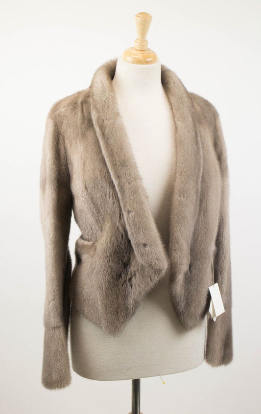 Brunello Cucinelli Woman's Gray Mink Fur Jacket Size 6/42 $24915