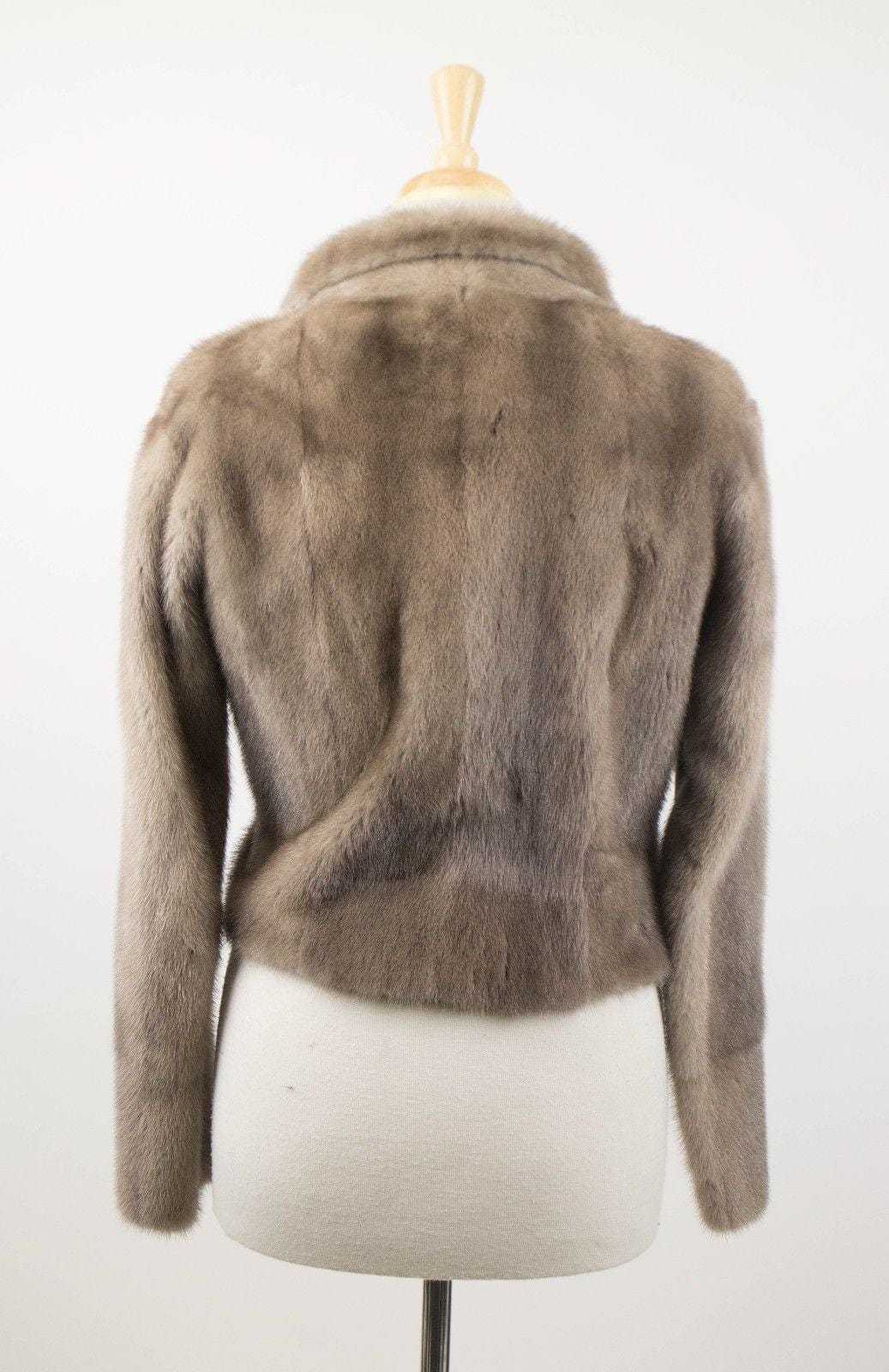 Brunello Cucinelli Woman's Gray Mink Fur Jacket Size 6/42 $24915