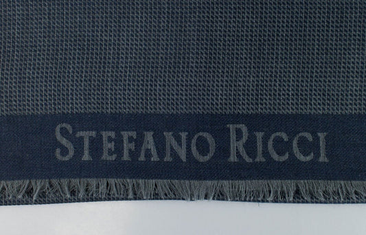 Blue/Gray Cashmere-Silk Blend Scarf