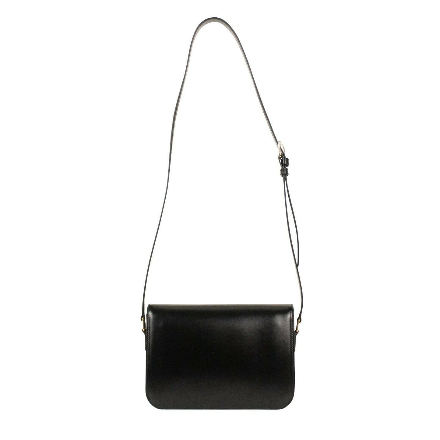 Calfskin Leather Medium Triomphe Cross Body Bag - Black