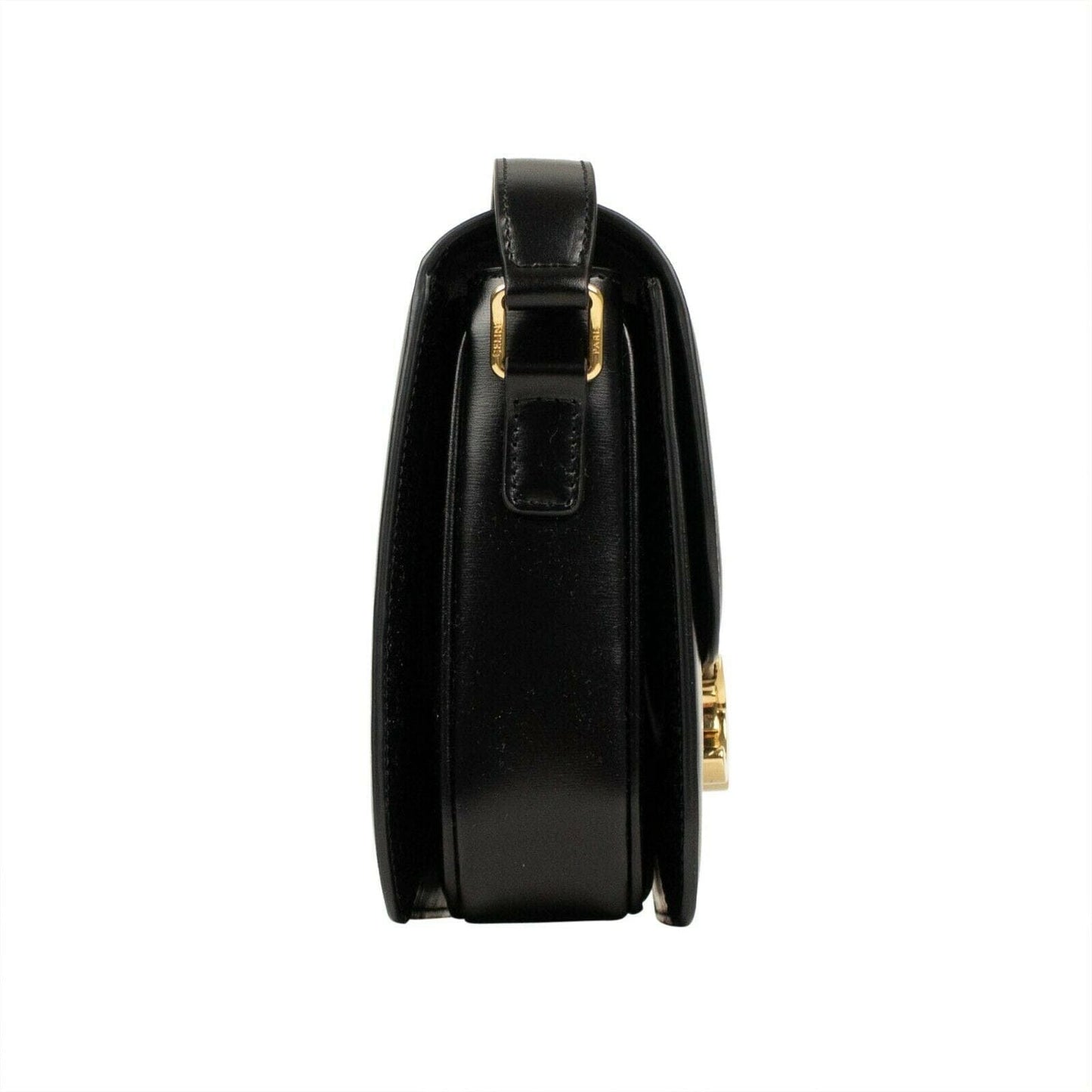 Calfskin Leather Medium Triomphe Cross Body Bag - Black