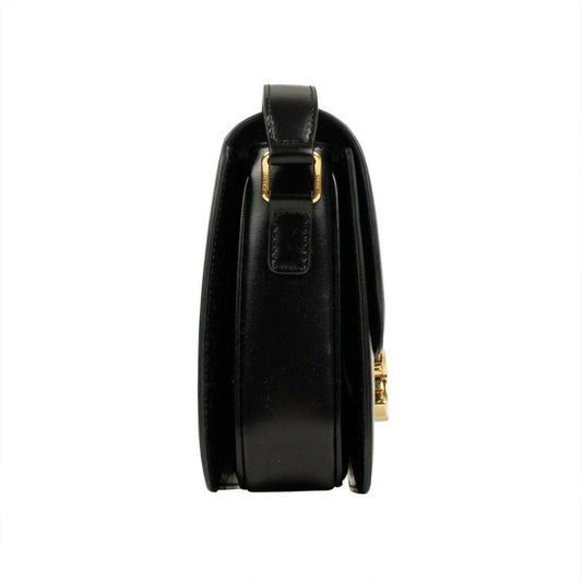 Calfskin Leather Medium Triomphe Cross Body Bag - Black