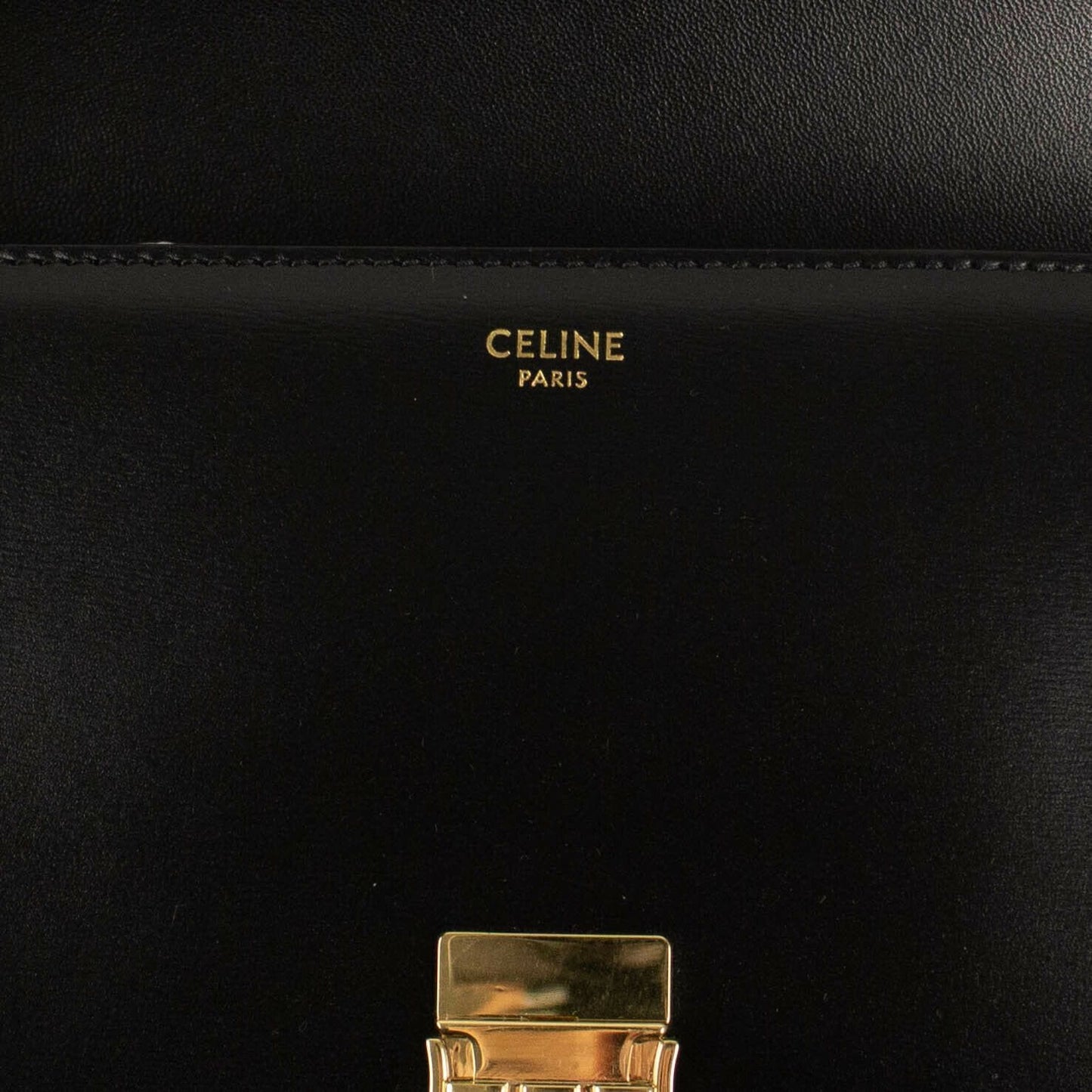 Calfskin Leather Medium Triomphe Cross Body Bag - Black