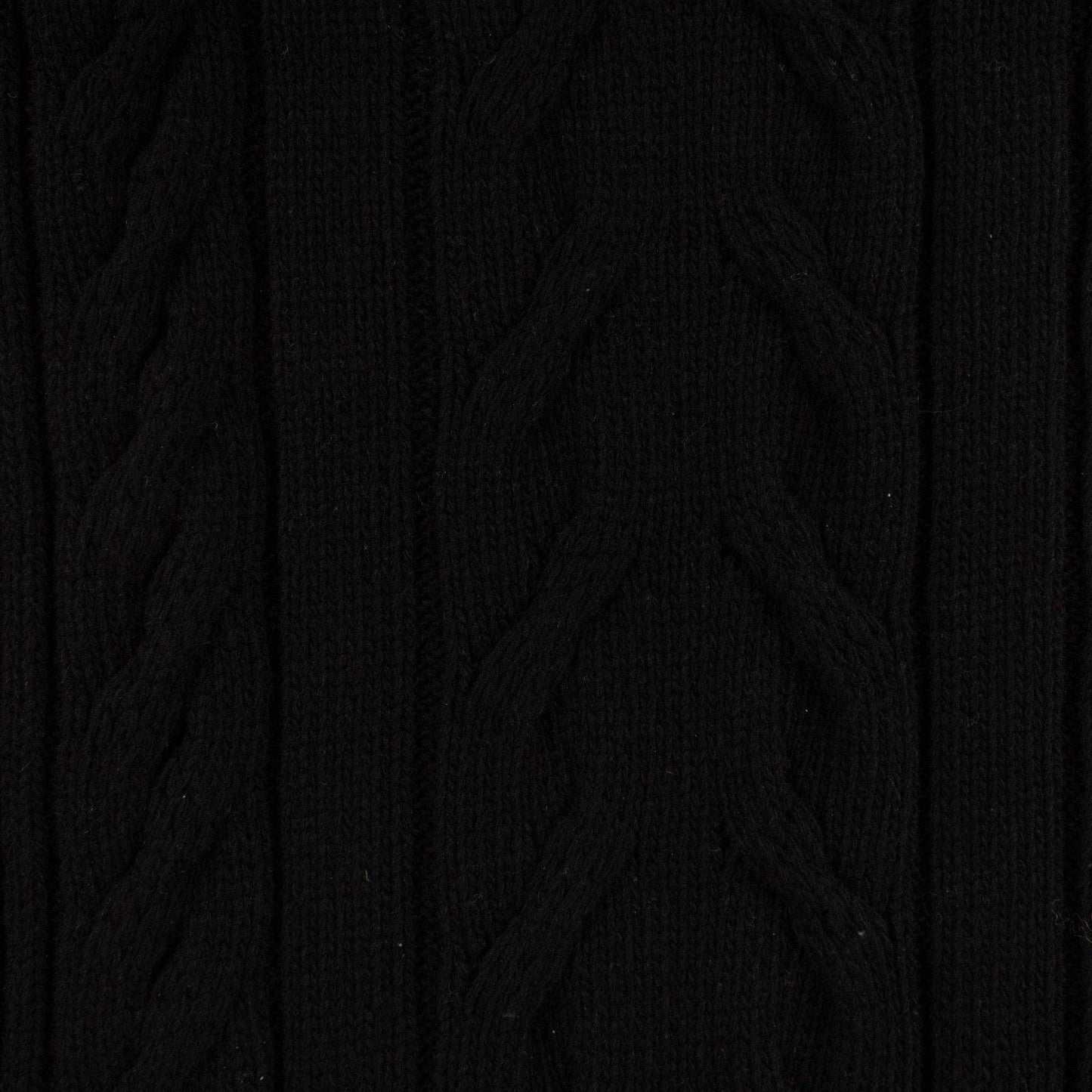 Black Cable Knit Tennis Scarf