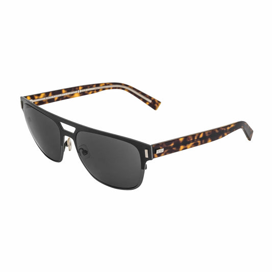 Blacktie2.0s F Rectangle Metal Sunglasses - Black - Havana / Smoke
