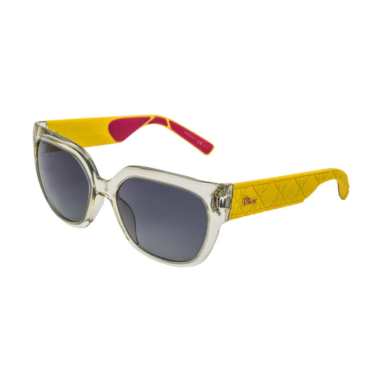 Woman Square Acetate MYDIOR3R Sunglasses - Clear - Yellow / Grey Gradient  57/19/135