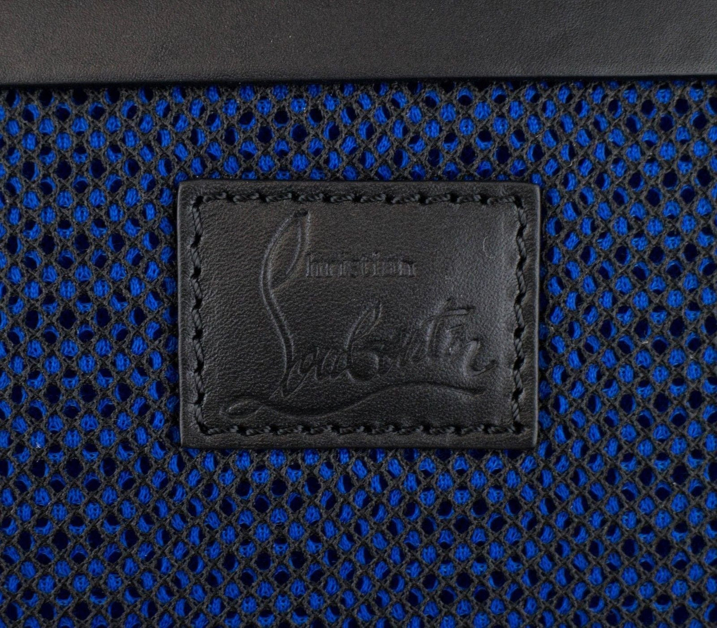 Aliosha Neoprene & Leather Backpack Bag - Black / Blue