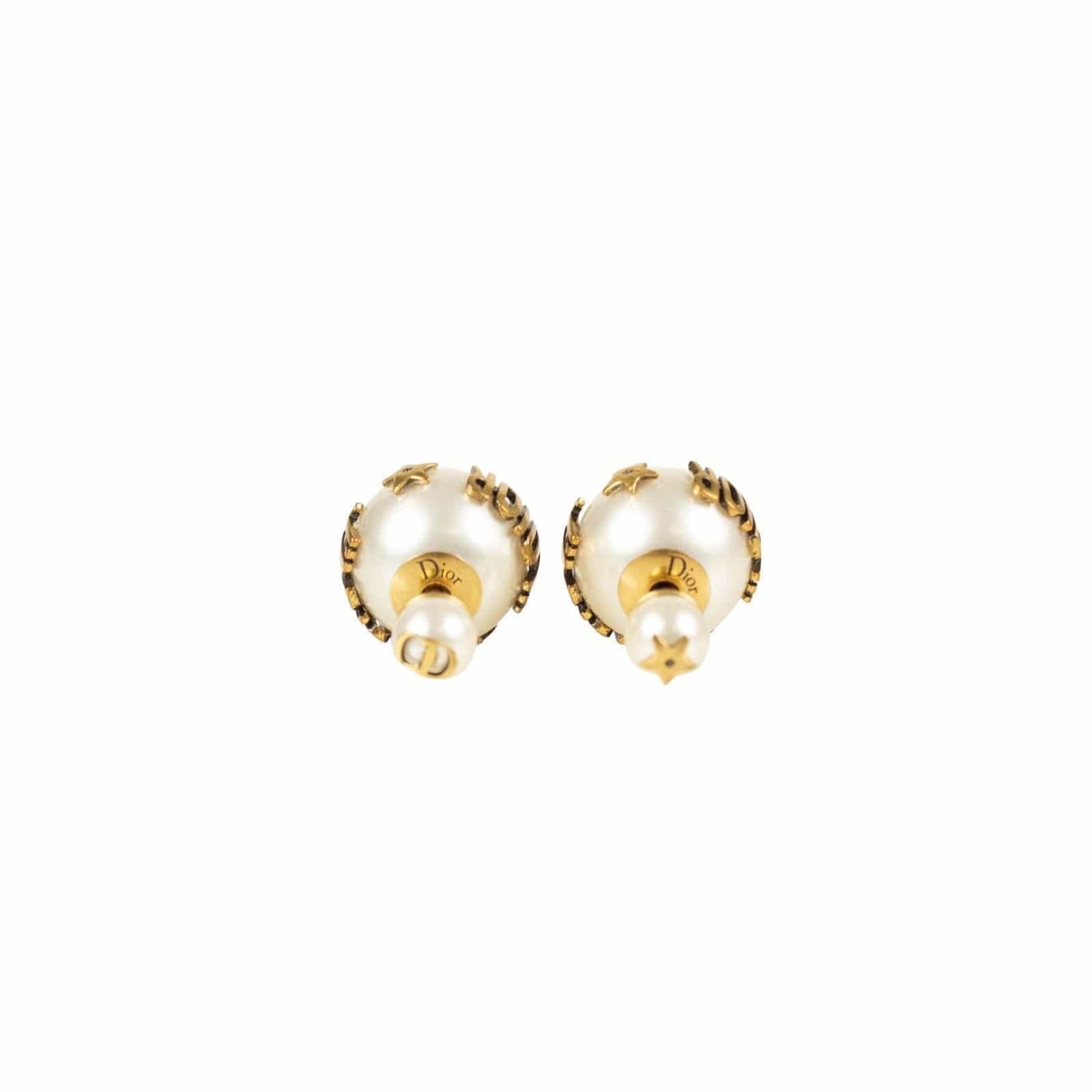 White Antique Gold Mini J'Adior Tribales Earrings