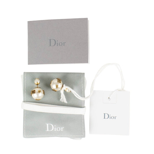 White Antique Gold Mini J'Adior Tribales Earrings
