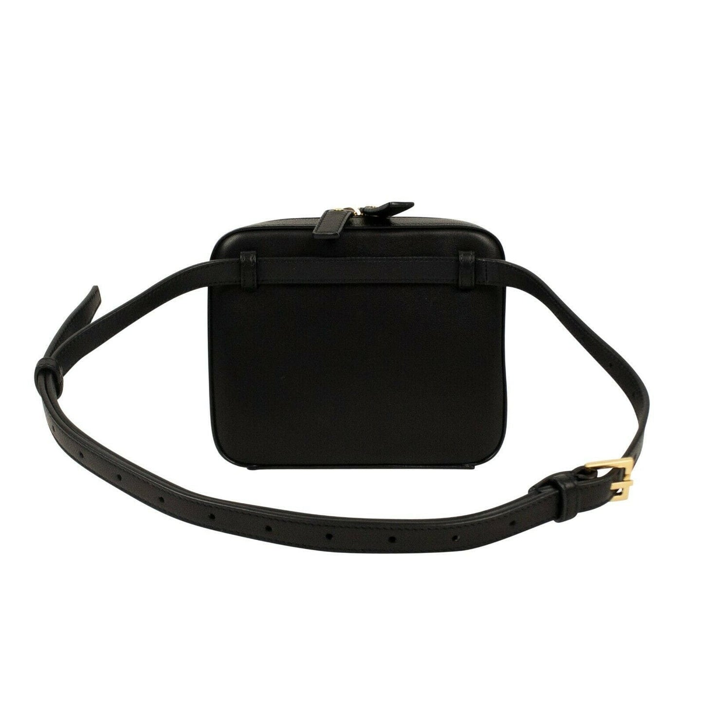 Vicky Quilted Leather YSL Monogram Belt Bum Bag - Black
