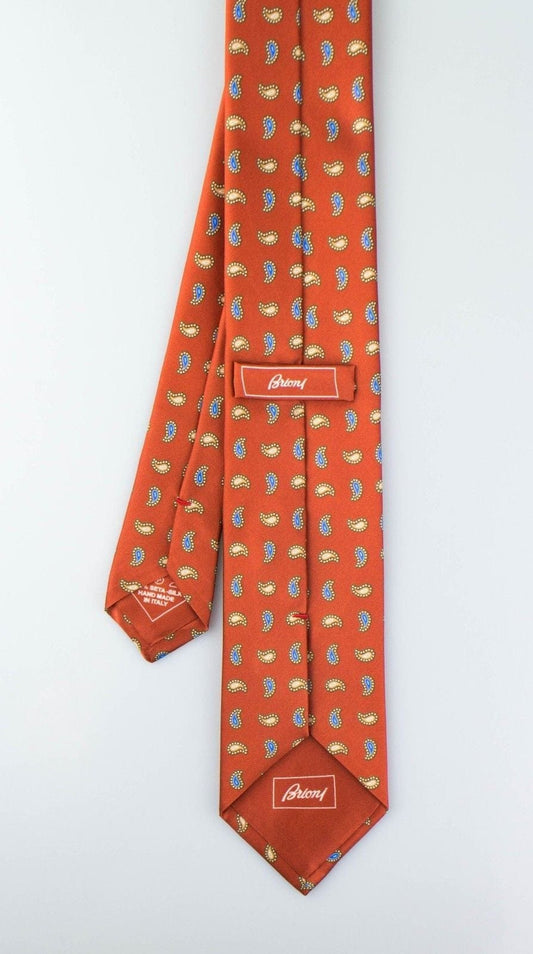 Brown With Paisley Pattern 100% Silk Neck Tie