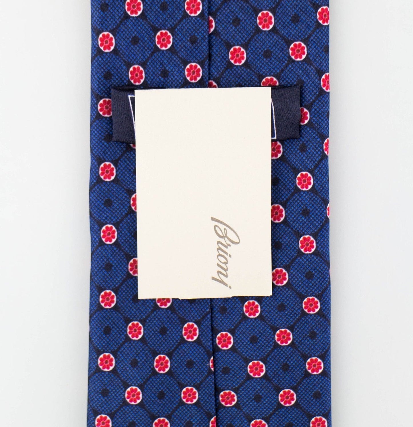 Blue With Floral Pattern 100% Silk Neck Tie