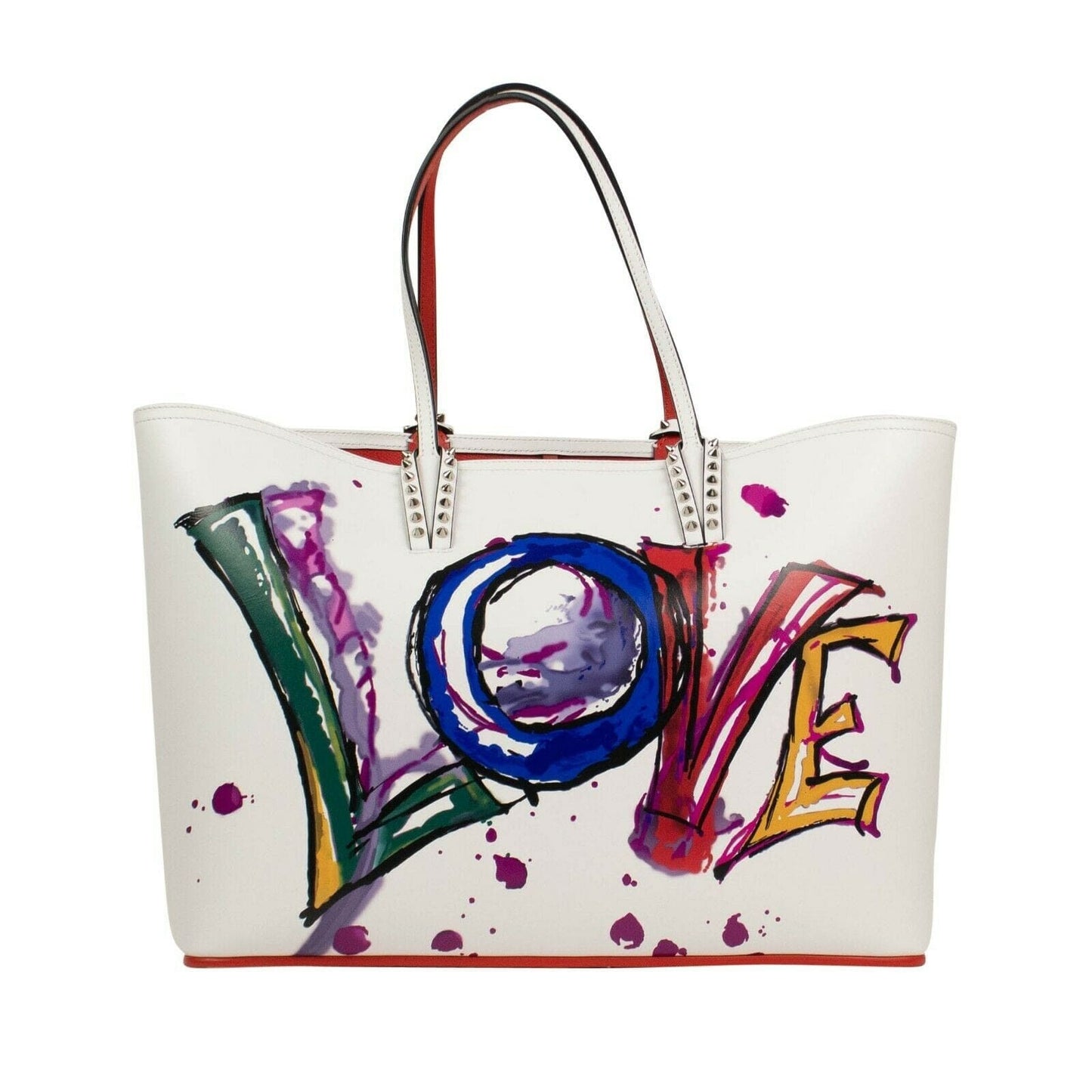 Cabata Calf Paris Love Tote Handbag - White