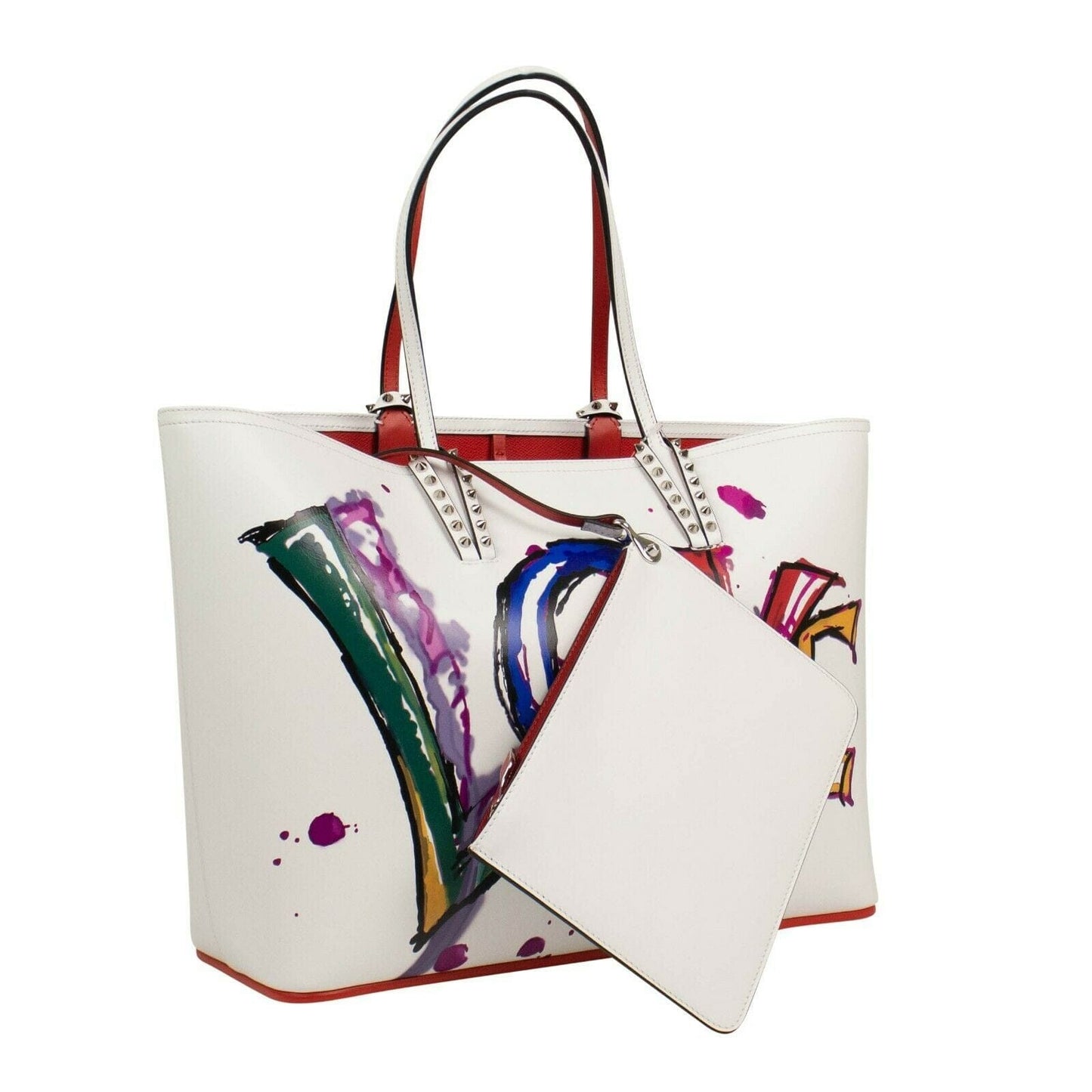 Cabata Calf Paris Love Tote Handbag - White