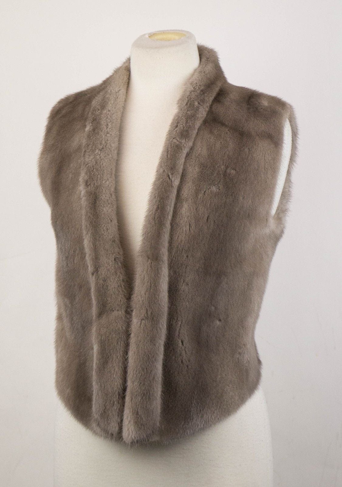 Brunello Cucinelli Women's Gray Mink Fur Jacket Vest Size 6/42 $18495