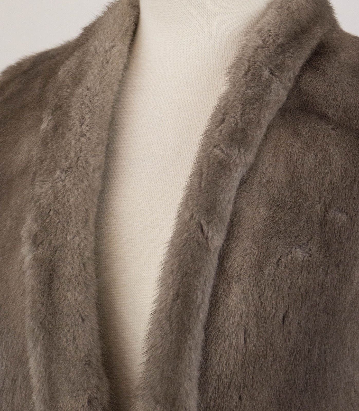 Brunello Cucinelli Women's Gray Mink Fur Jacket Vest Size 6/42 $18495