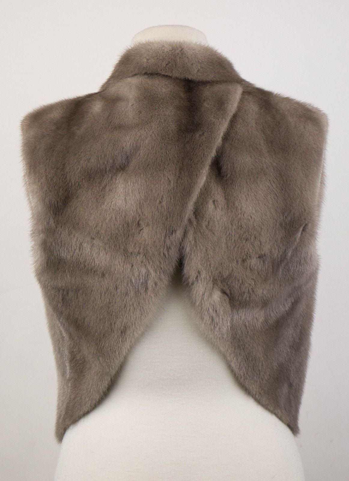 Brunello Cucinelli Women's Gray Mink Fur Jacket Vest Size 6/42 $18495