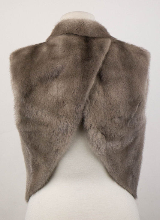Brunello Cucinelli Women's Gray Mink Fur Jacket Vest Size 6/42 $18495
