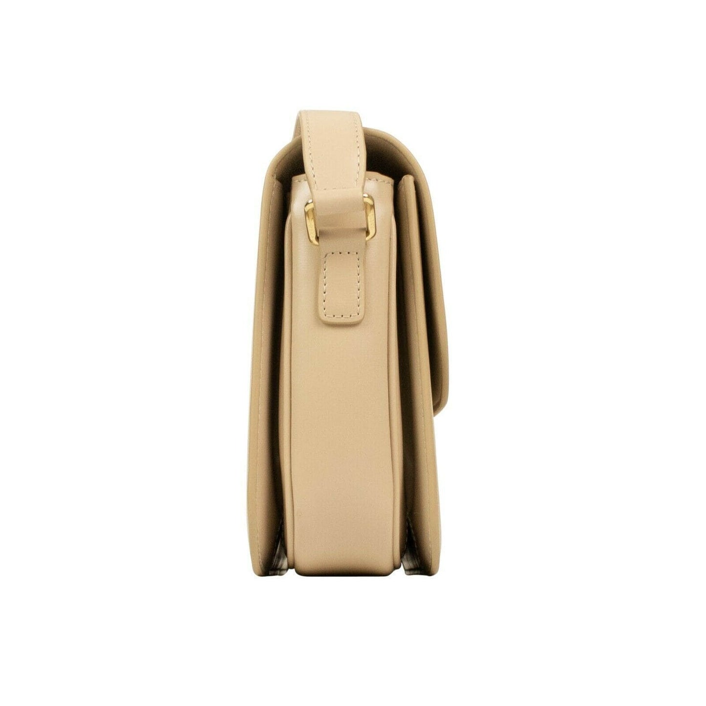 Shiny Calfskin Leather Medium Triomphe Cross Body Bag - Nude