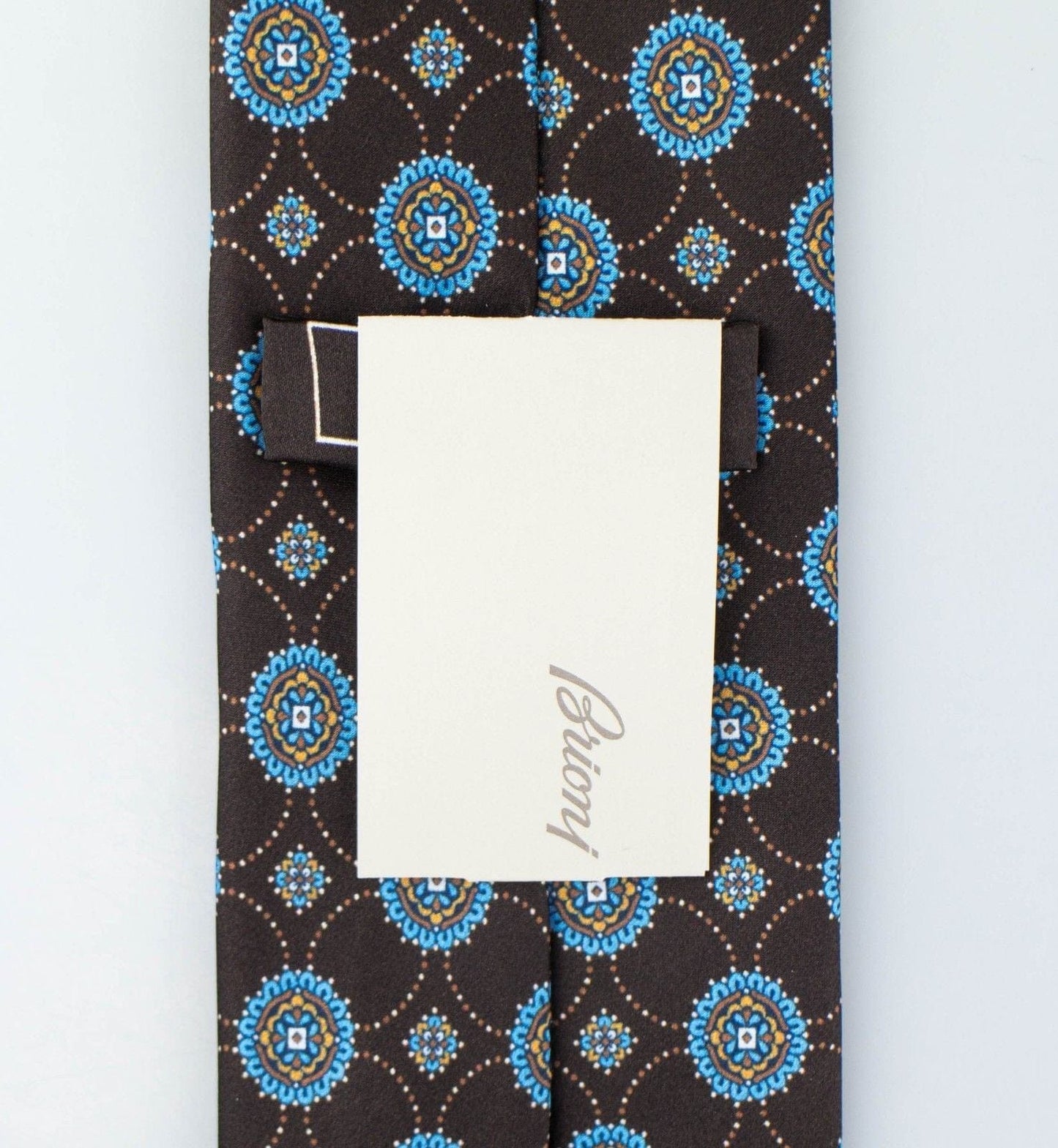 Brown With Floral Pattern 100% Silk Neck Tie