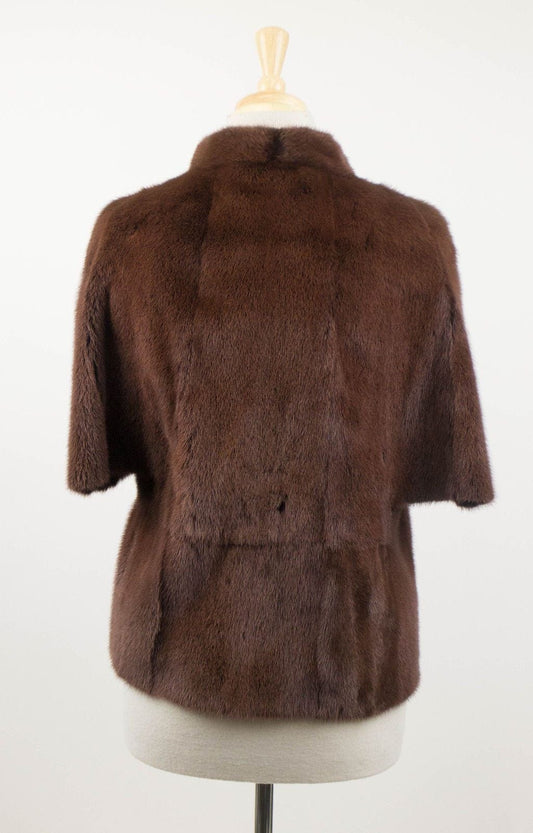 Brunello Cucinelli Woman's Maroon Red Mink Fur Jacket Size 6/42 $21205