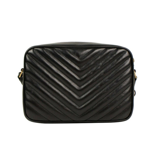 Lou Quilted Leather Camera Handbag - Black