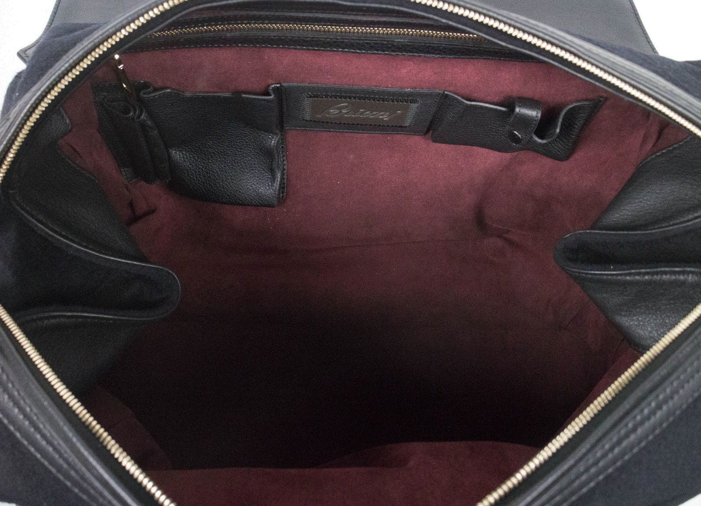 Victor Leather & Cashmere Shoulder Carry-On Bag - Black