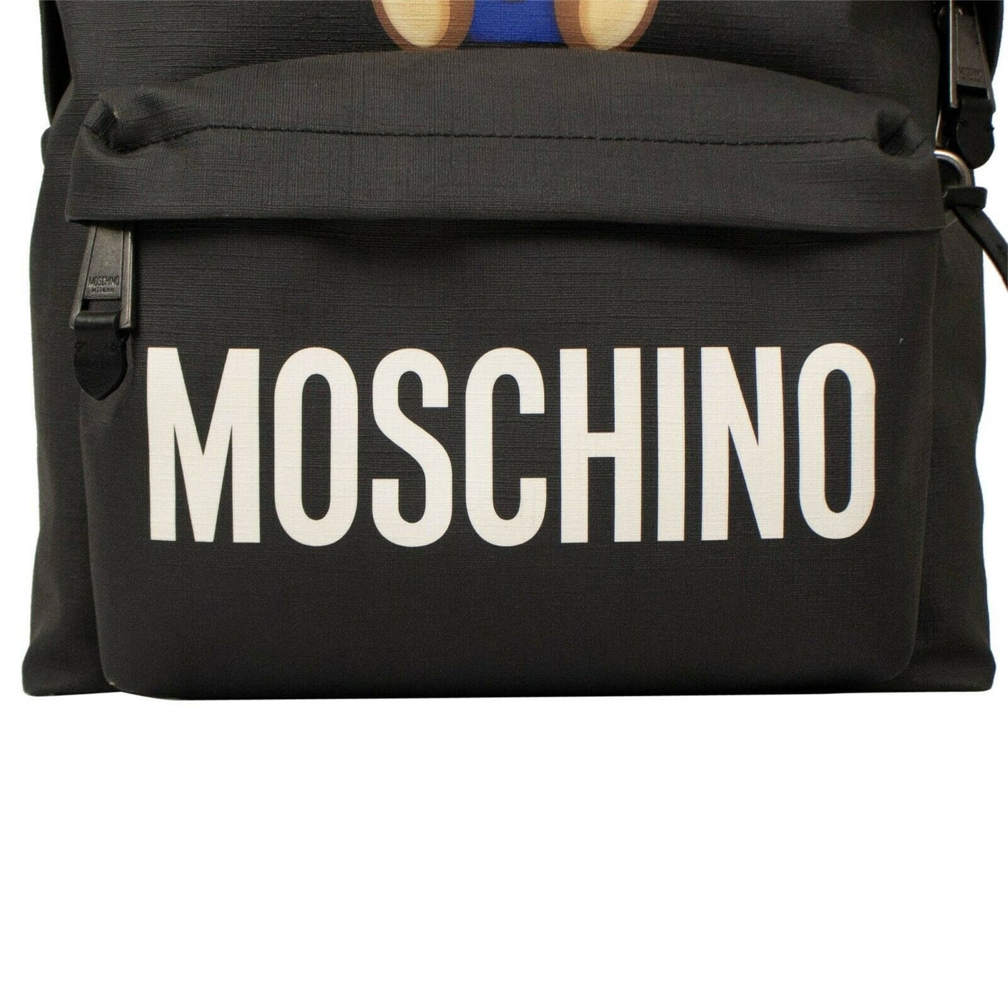 Bear Transformer Faux Leather Backpack - Black