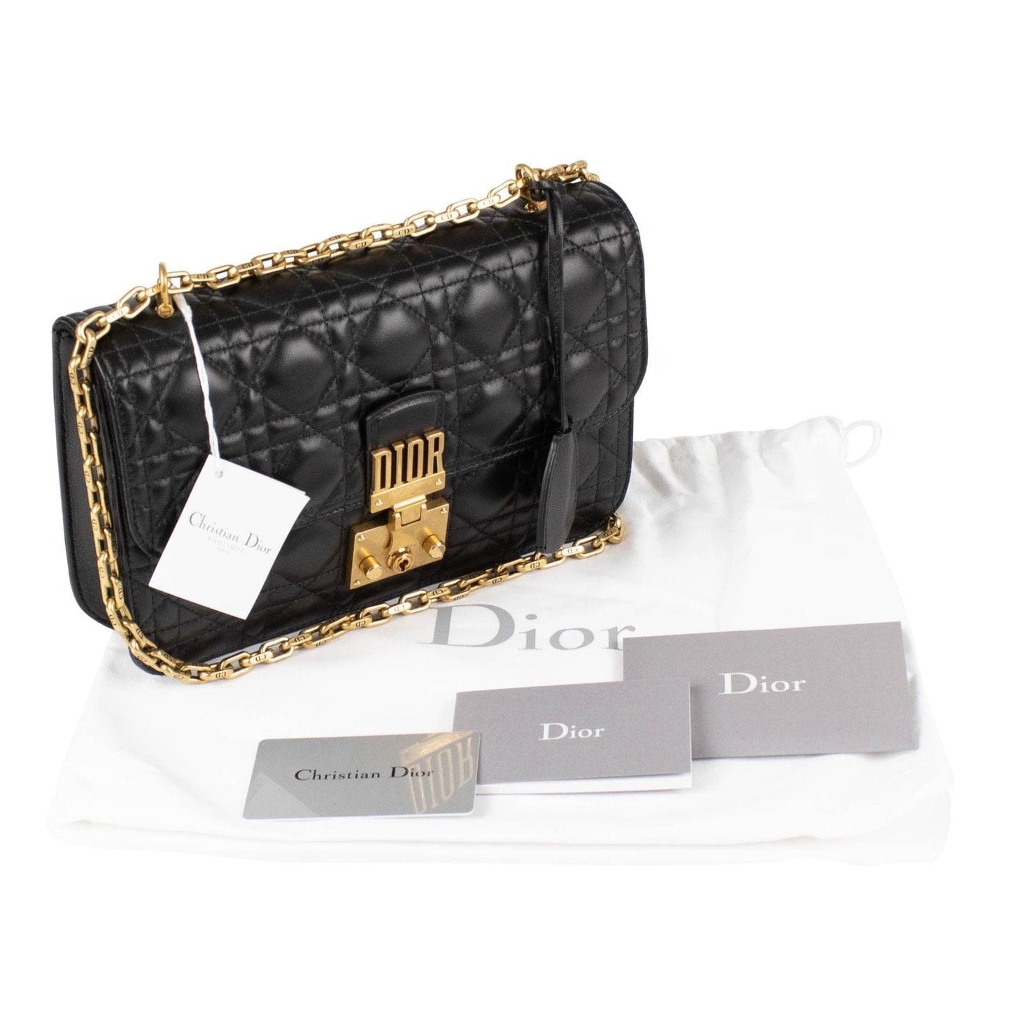 Black Dioraddict Quilted Lambskin Hand Bag