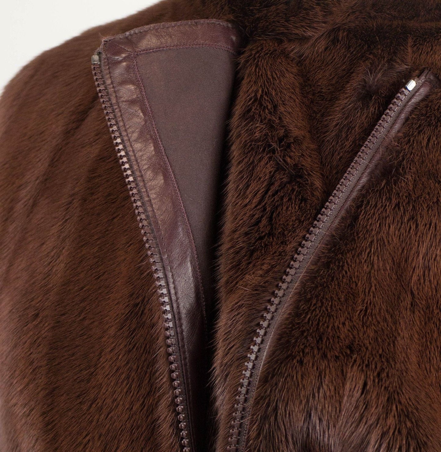Brunello Cucinelli Brown Mink Fur W/ Leather Belt Jacket Coat 6/42 $21250