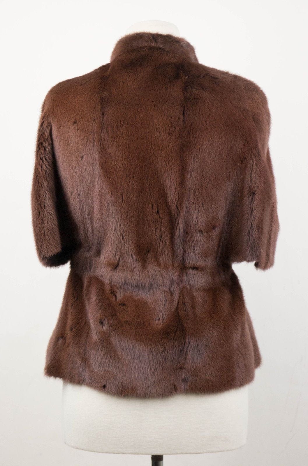 Brunello Cucinelli Brown Mink Fur W/ Leather Belt Jacket Coat 6/42 $21250