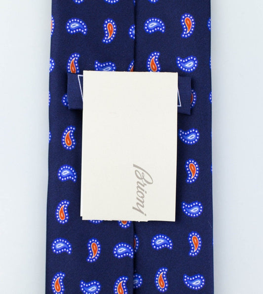 Blue With Paisley Pattern 100% Silk Neck Tie