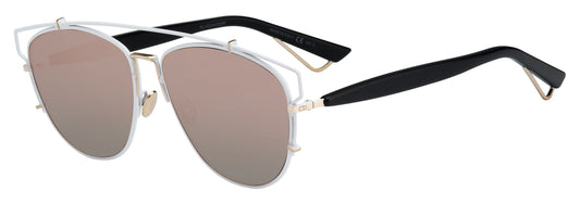 Dior Technologic XG9 Cutout Aviator Sunglasses - White / Black / Gray