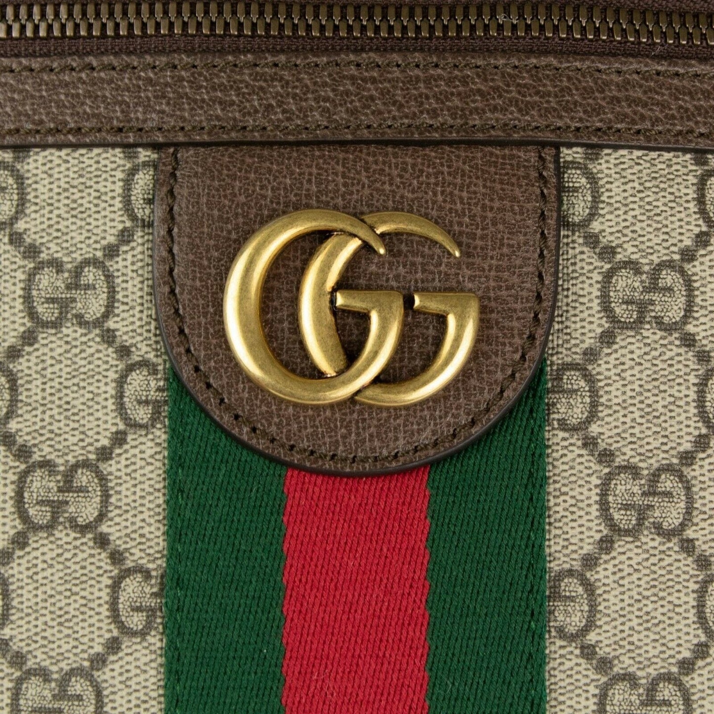 Canvas Ophidia GG Small Crossbody Messenger Bag - Brown
