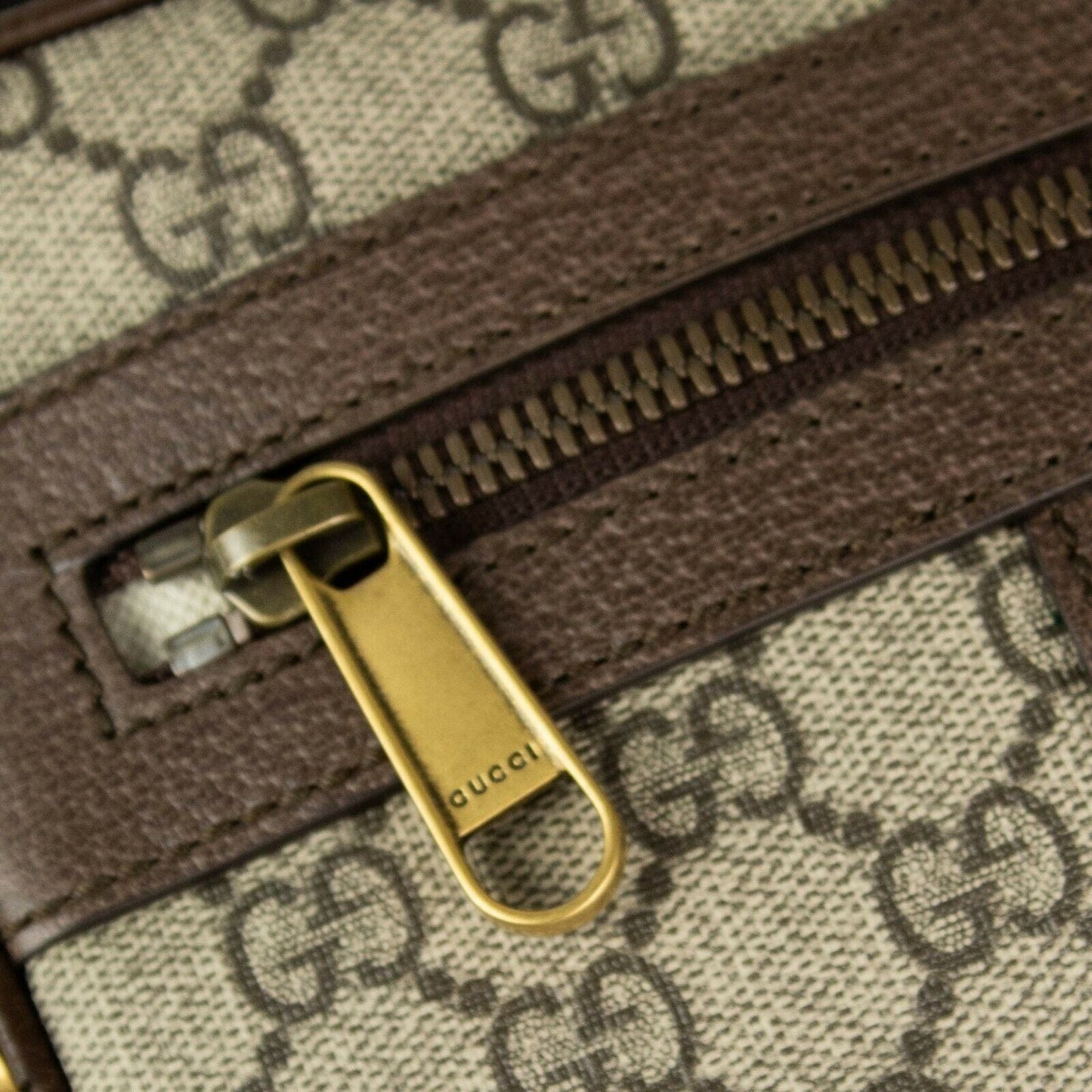 Canvas Ophidia GG Small Crossbody Messenger Bag - Brown