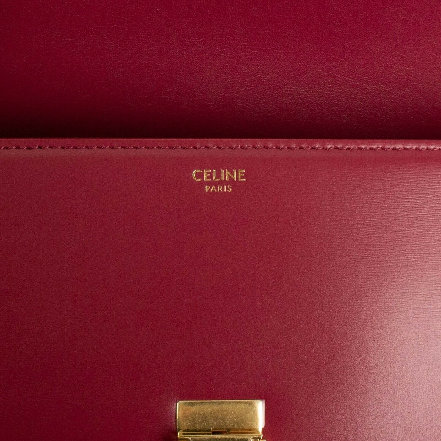 Shiny Calfskin Leather Medium Triomphe Cross Body Bag - Raspberry