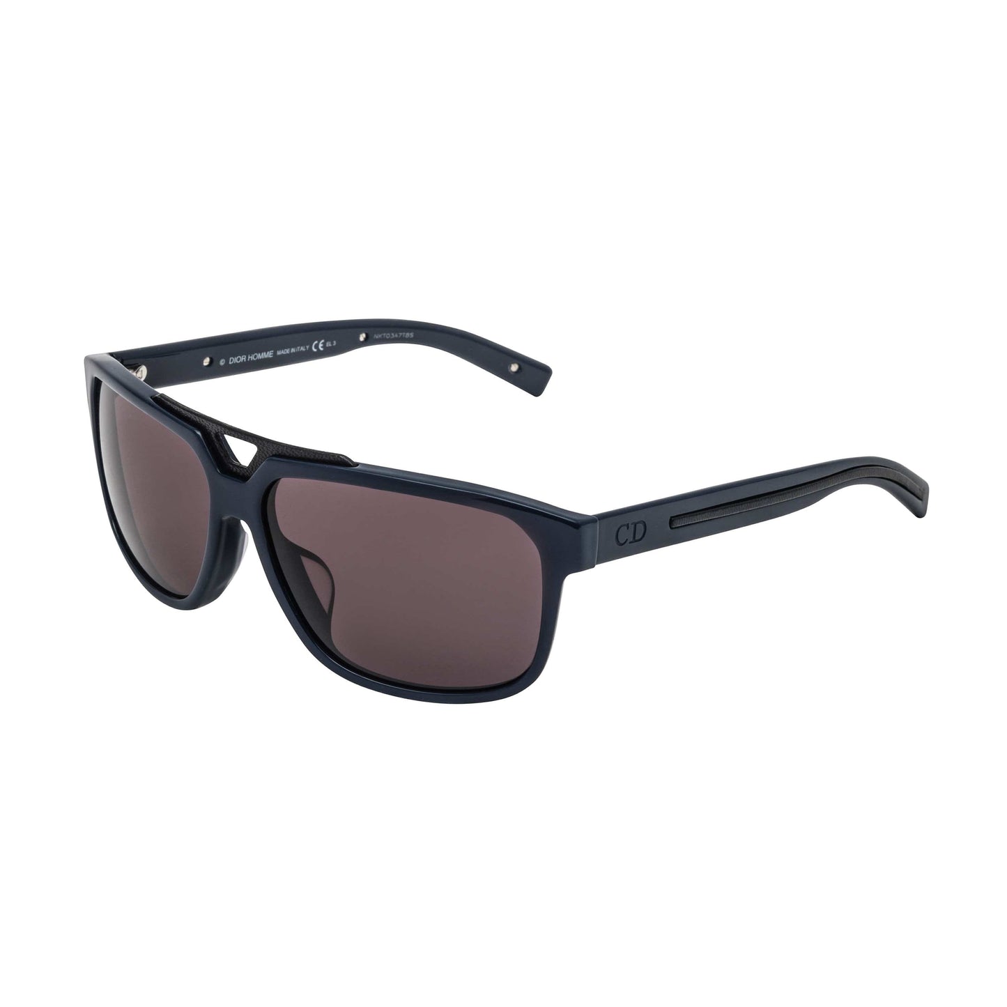 Blacktie152FS Wayfarer Acetate Sunglasses - Blue  / Smoke