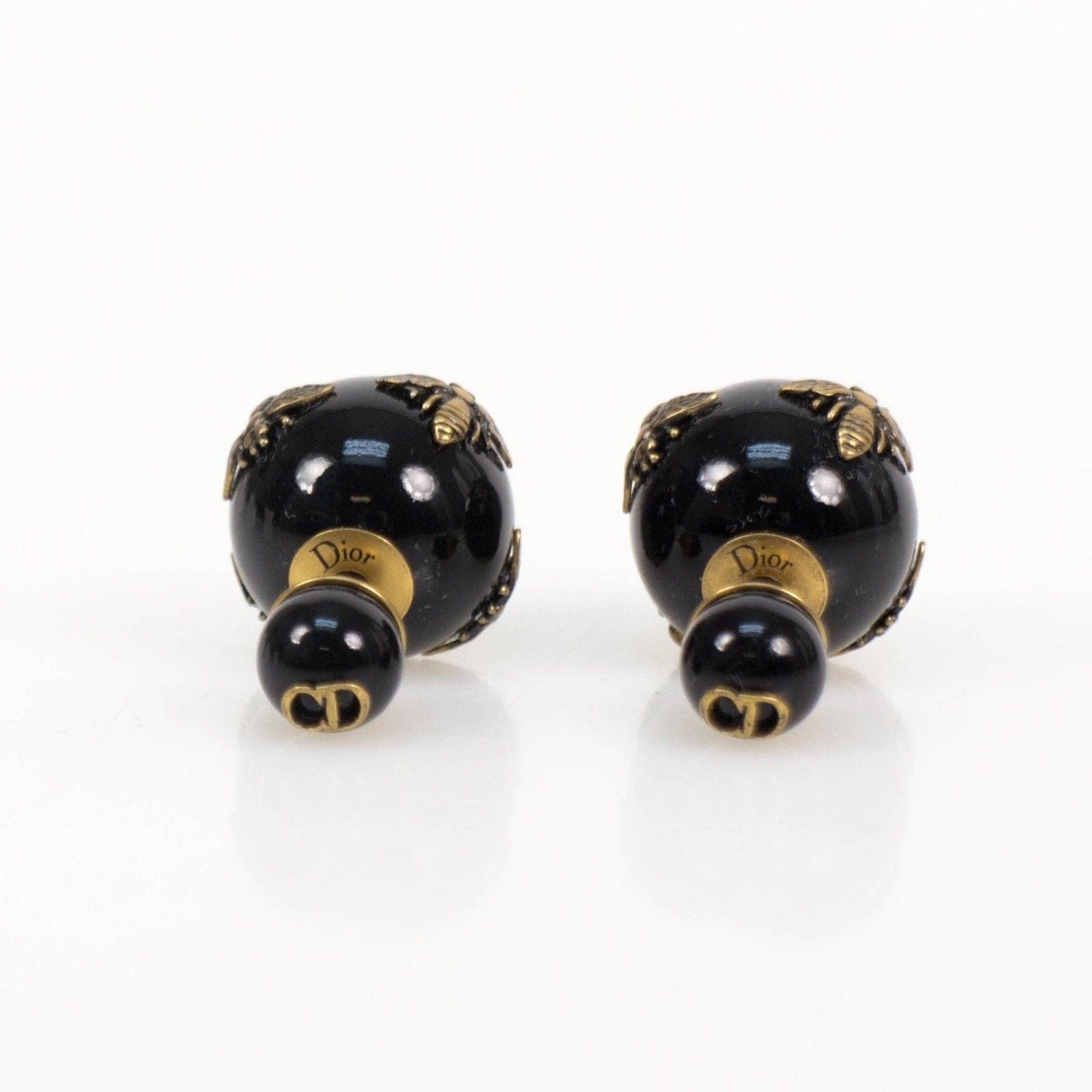 Antique Gold/Black Multi Bee Tribal Earrings
